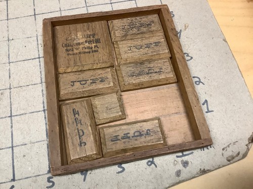 Vintage early wooden slide - early,